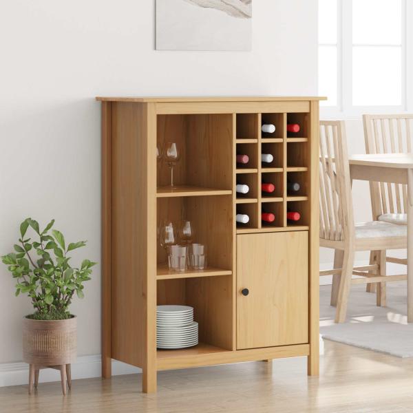 ARDEBO.de - Weinschrank HILL Honigbraun 79,5 x 40 x 107,5 cm