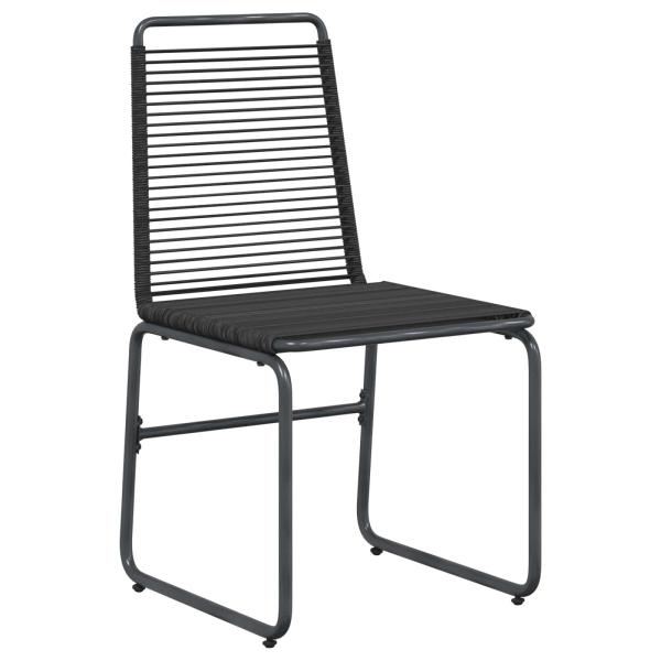 Gartenstühle 2 stk. Schwarz Rattan
