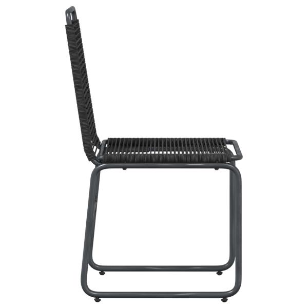 Gartenstühle 2 stk. Schwarz Rattan