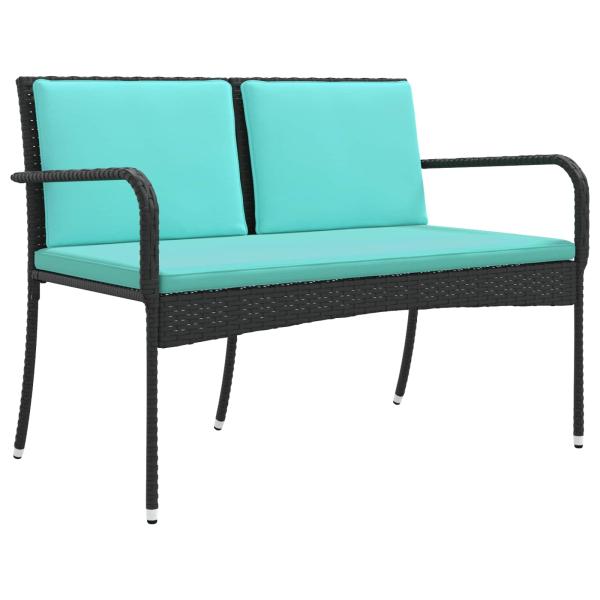 Garten Set Schwarz Poly-Rattan