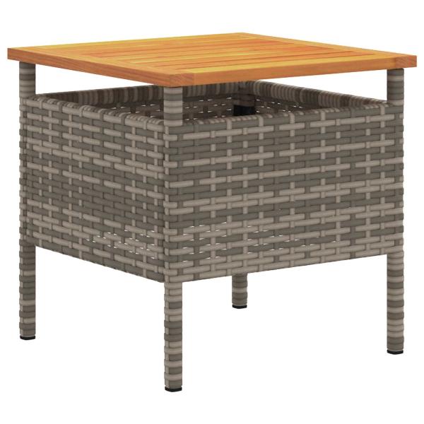 Garten Set Grau Poly-Rattan