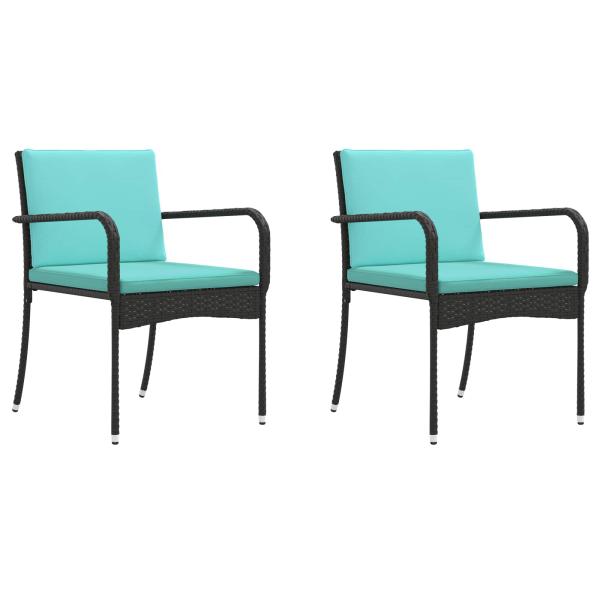 Garten Set Schwarz Poly-Rattan