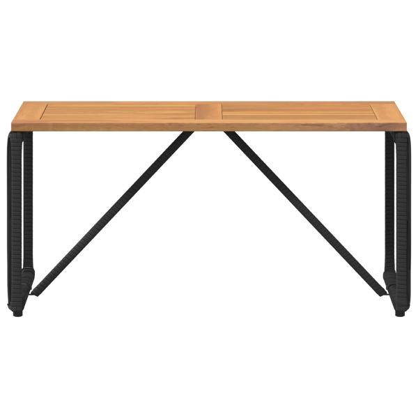 Tisch für Outdoor Schwarz und Braun 80 x 40 x 40 cm Poly-Rattan