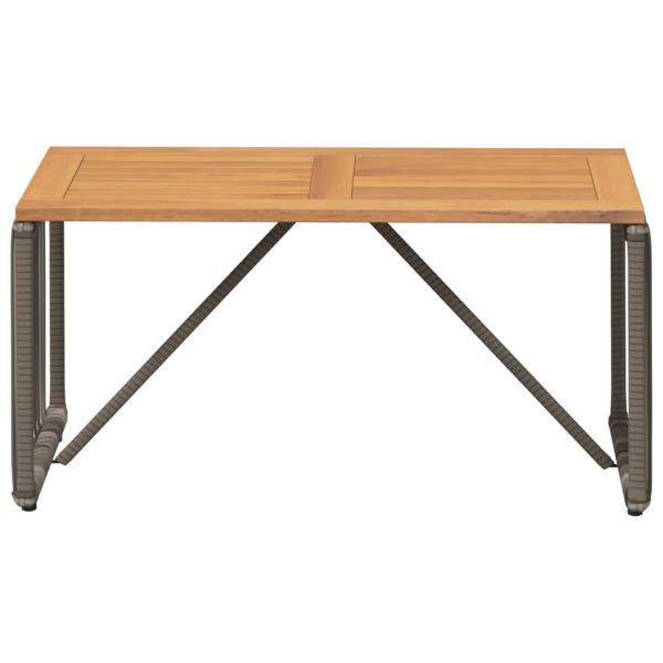 Tisch für Outdoor Grau und Braun 80 x 40 x 40 cm Poly-Rattan