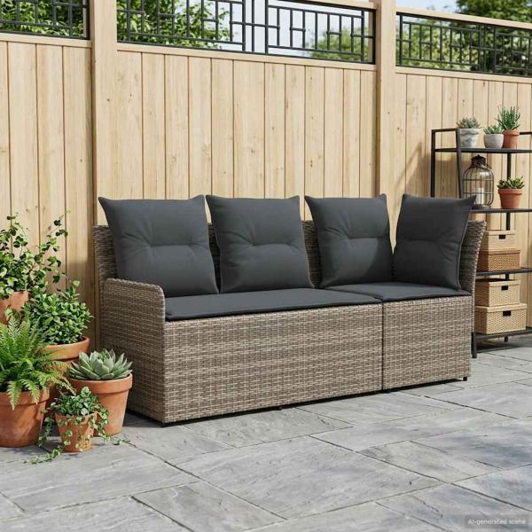 ARDEBO.de - 2 stk. Gartenarmsessel mit Ecksofa PE-Rattan
