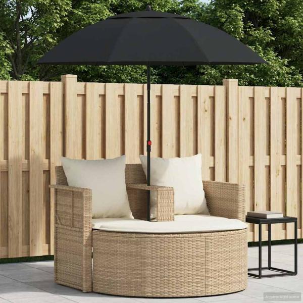 ARDEBO.de - Garten-Sofa 8 stk. Poly-Rattan Beige und Cremeweiß