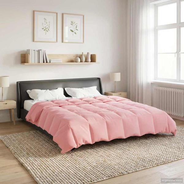 Ganzjahresbettdecke 200 x 200 cm 4 Jahreszeiten Rosa
