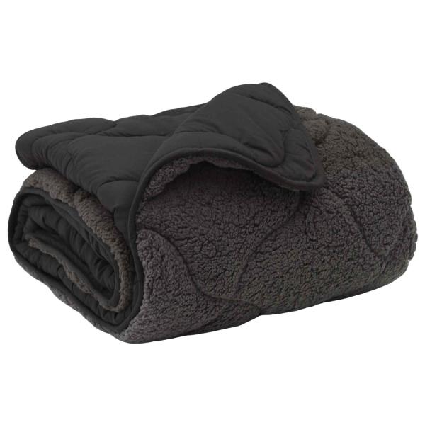 Winterbettdecke 240 x 260 cm Winter Anthrazit Atmungsaktiv