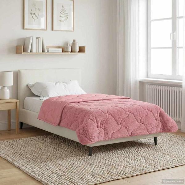 ARDEBO.de - Winterbettdecke 155 x 220 cm Winter Rosa Atmungsaktiv
