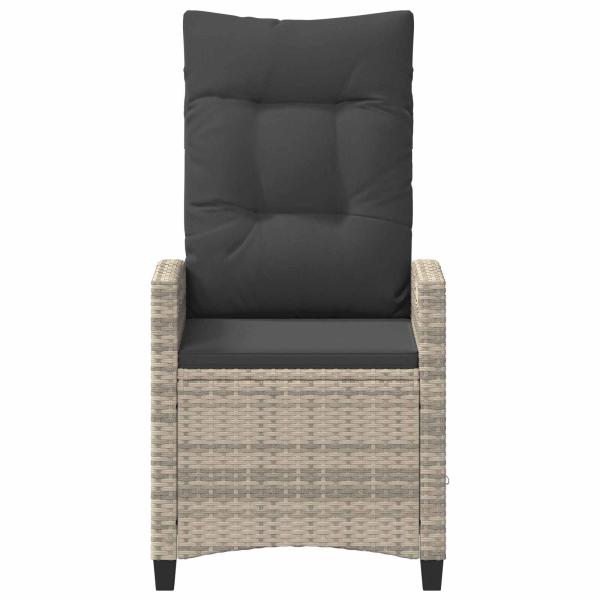 Gartenstuhl 2 stk. Hellgrau und Dunkelgrau Stahl und Polyester