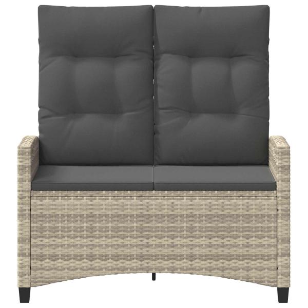 Gartenbank mit Kissen 105 x 60 x 112 cm Stahl