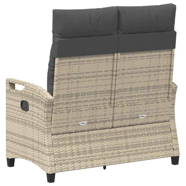 Gartenbank mit Kissen 105 x 60 x 112 cm Stahl