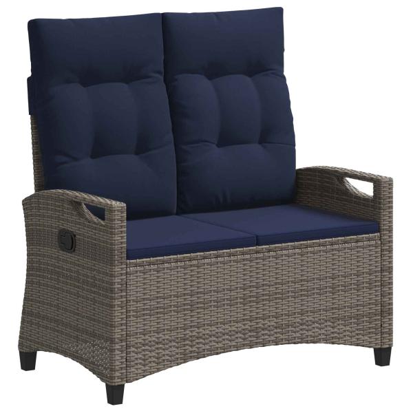 Gartenbank mit Kissen 105 x 60 x 112 cm Stahl