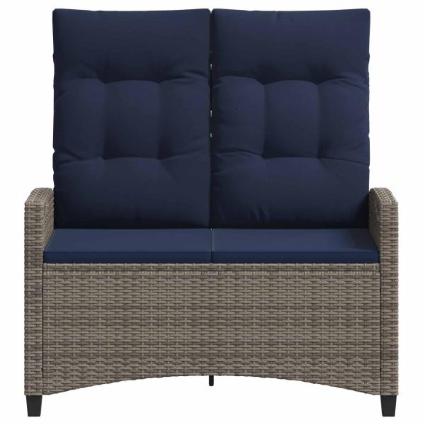 Gartenbank mit Kissen 105 x 60 x 112 cm Stahl