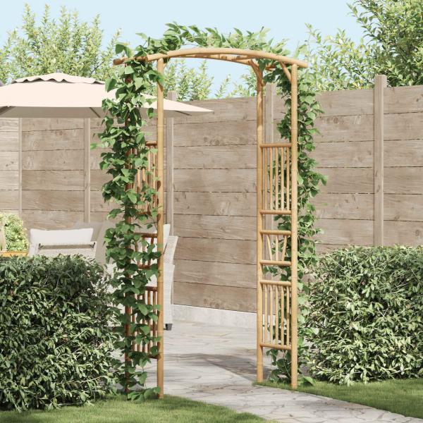 ARDEBO.de - Gartenbogen Natur 110 x 40 x 205 cm Bambus