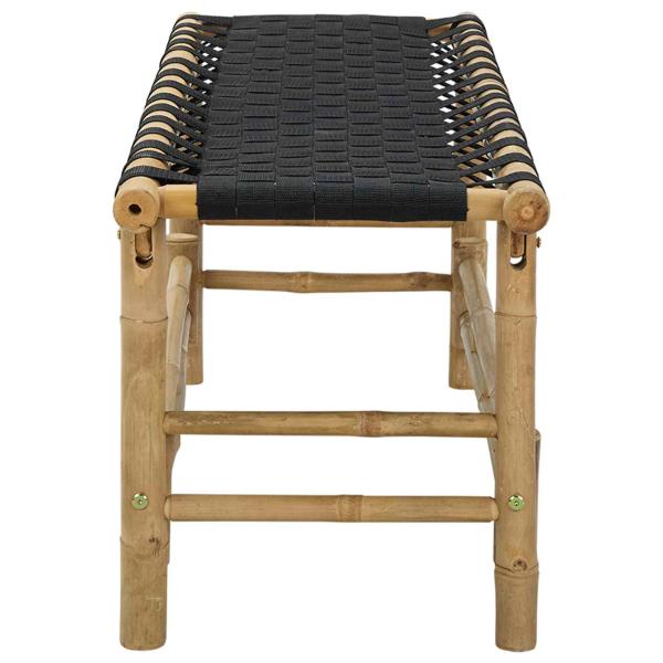 Gartenbank 110 x 38 x 40 cm Bambus Natur Rechtwinklig