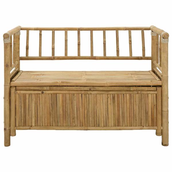 Garten-Aufbewahrungsbank 110 x 47 x 80 cm Bambus Natur