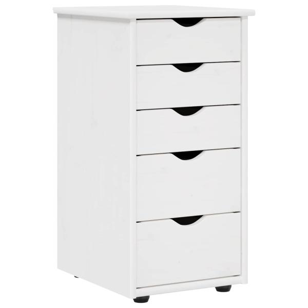 Schrank 34 x 39 x 61,5 cm Massivholz Kiefer Weiß