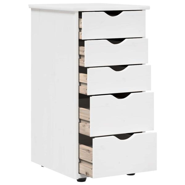 Schrank 34 x 39 x 61,5 cm Massivholz Kiefer Weiß