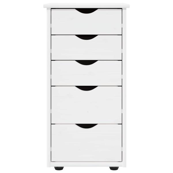 Schrank 34 x 39 x 61,5 cm Massivholz Kiefer Weiß