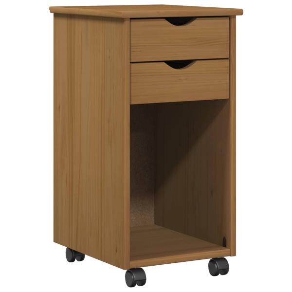 Rollschrank Honigbraun 34 x 39 x 65,5 cm Massives Kiefernholz