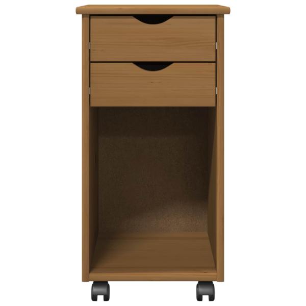Rollschrank Honigbraun 34 x 39 x 65,5 cm Massives Kiefernholz