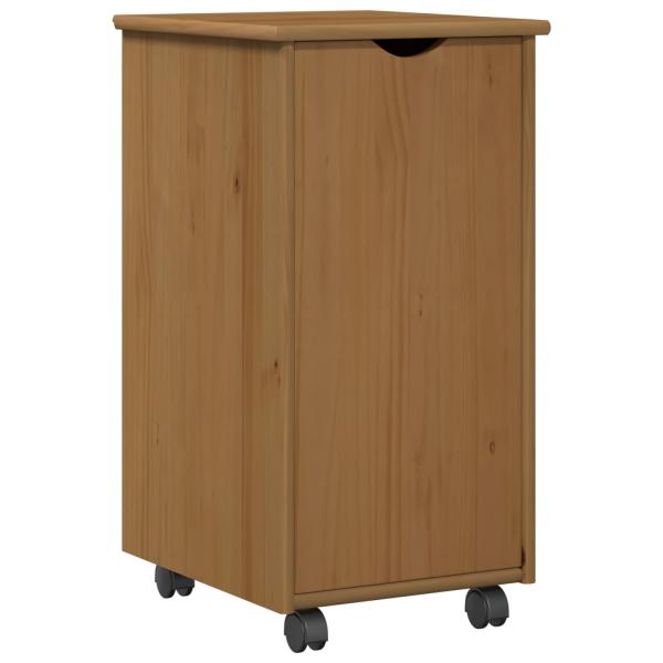 Rollschrank Honigbraun 34 x 39 x 65,5 cm Massivholz Kiefer