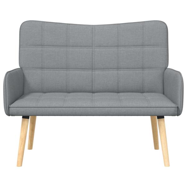 2-Sitzer Sofa Hellgrau 115 x 61 x 87 cm Stoff