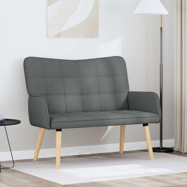 ARDEBO.de - 2-Sitzer Sofa Dunkelgrau 115 x 61 x 87 cm Stoff