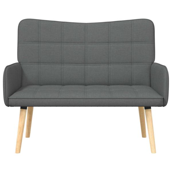 2-Sitzer Sofa Dunkelgrau 115 x 61 x 87 cm Stoff