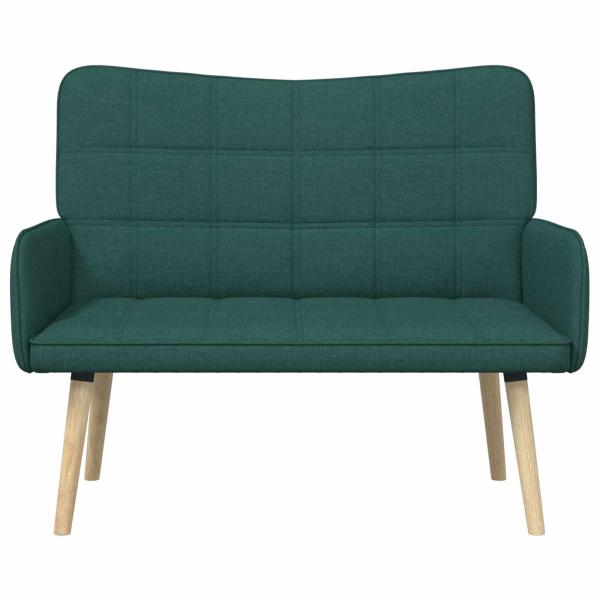 2-Sitzer Sofa Dunkelgrün 115 x 61 x 87 cm Stoff