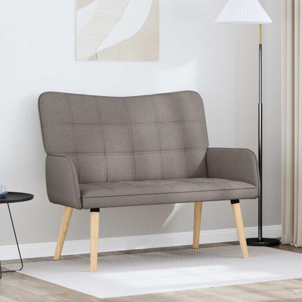 ARDEBO.de - 2-Sitzer Sofa Taupe 115 x 61 x 87 cm Stoff