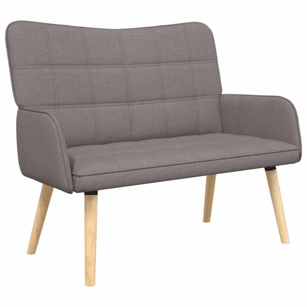 2-Sitzer Sofa Taupe 115 x 61 x 87 cm Stoff