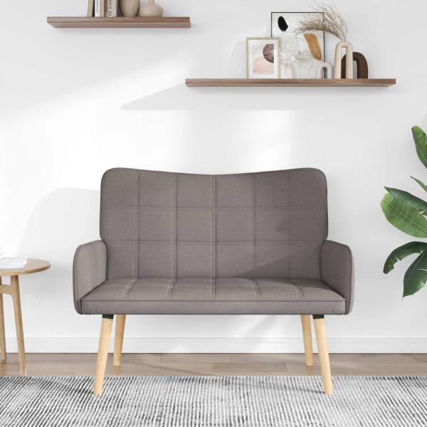 2-Sitzer Sofa Taupe 115 x 61 x 87 cm Stoff