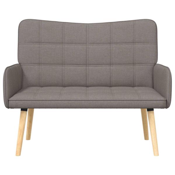 2-Sitzer Sofa Taupe 115 x 61 x 87 cm Stoff