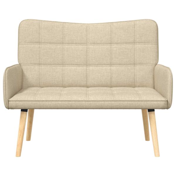 2-Sitzer Sofa Creme 115 x 61 x 87 cm Stoff