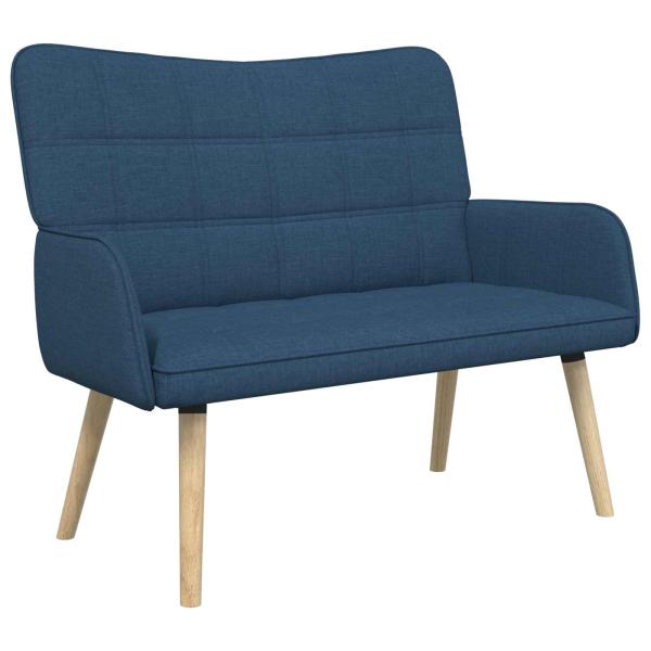 2-Sitzer Sofa Blau 115 x 61 x 87 cm Stoff