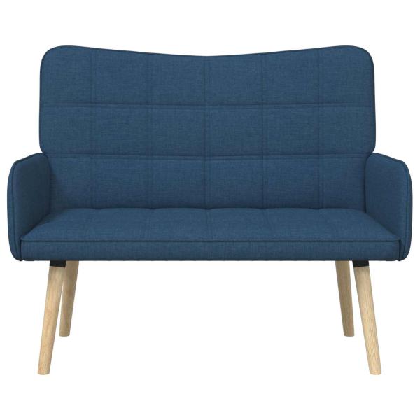 2-Sitzer Sofa Blau 115 x 61 x 87 cm Stoff