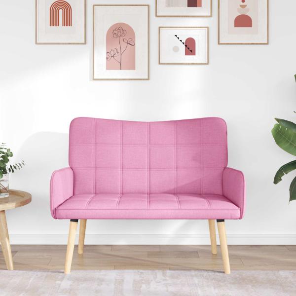 2-Sitzer Sofa Rosa 115 x 61 x 87 cm Stoff