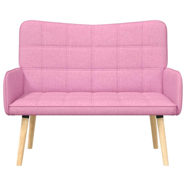 2-Sitzer Sofa Rosa 115 x 61 x 87 cm Stoff