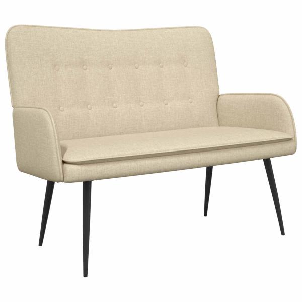 2-Sitzer Sofa Creme 115 x 61 x 87 cm Stoff