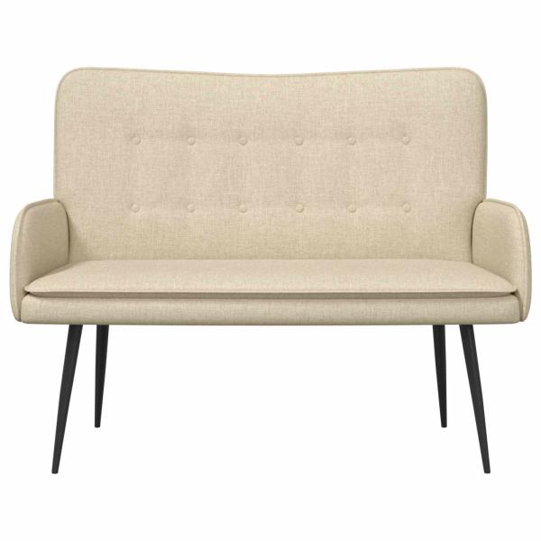 2-Sitzer Sofa Creme 115 x 61 x 87 cm Stoff