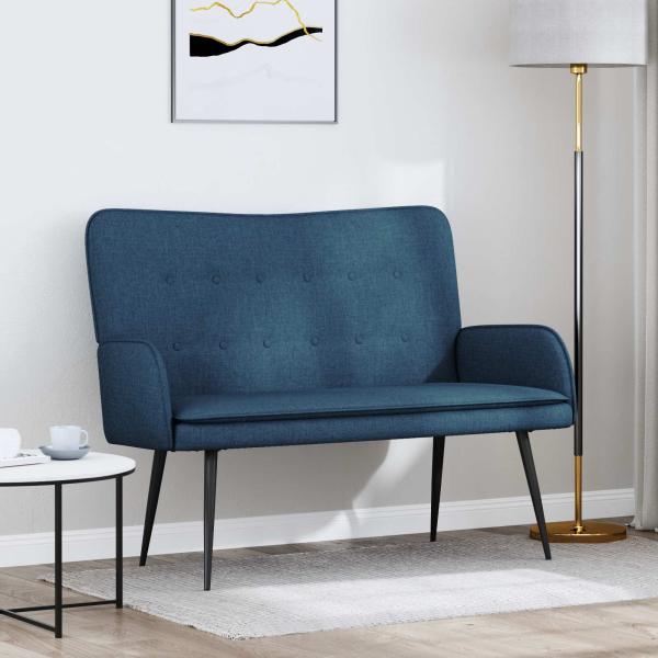 ARDEBO.de - 2-Sitzer Sofa Blau 115 x 61 x 87 cm Stoff