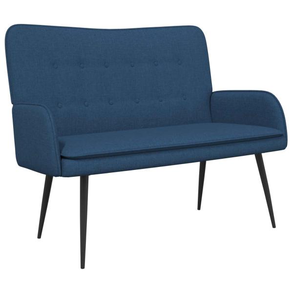 2-Sitzer Sofa Blau 115 x 61 x 87 cm Stoff
