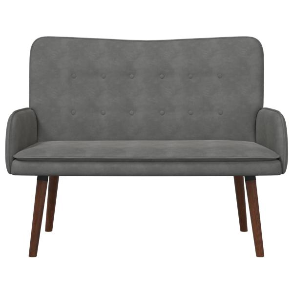2-Sitzer Sofa Dunkelgrau 115 x 61 x 87 cm Samt