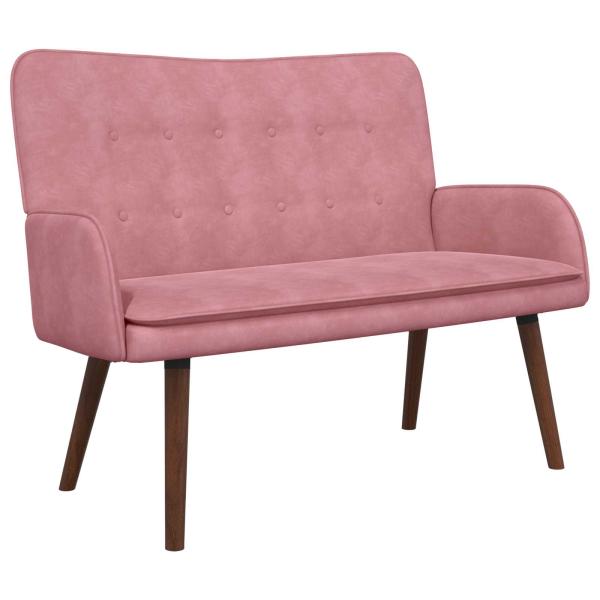 2-Sitzer Sofa Rosa 115 x 61 x 87 cm Samt