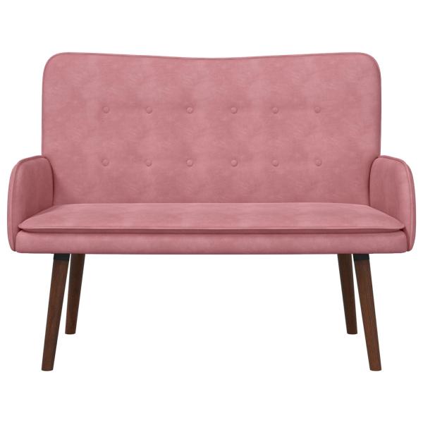 2-Sitzer Sofa Rosa 115 x 61 x 87 cm Samt