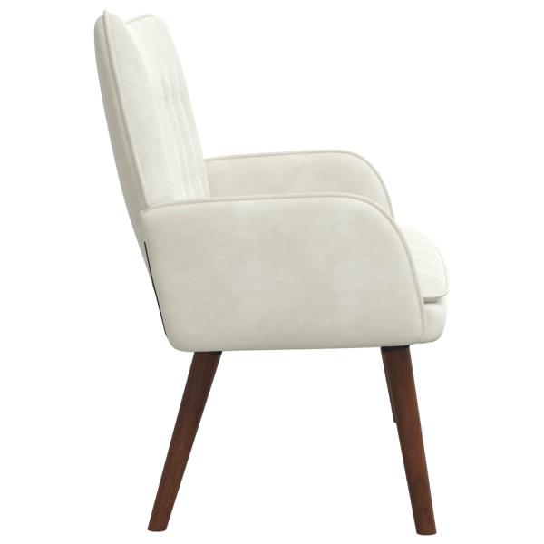 2-Sitzer Sofa Creme 115 x 61 x 87 cm Samt