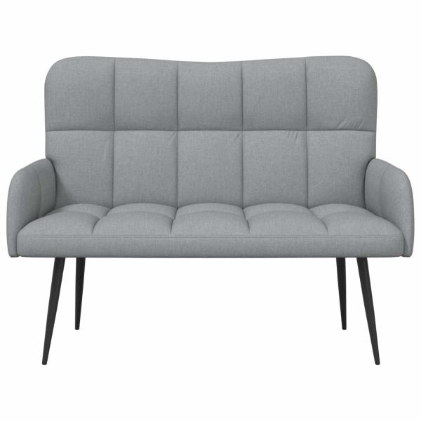 2-Sitzer Sofa Hellgrau 115 x 61 x 87 cm Stoff