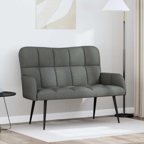 ARDEBO.de - 2-Sitzer Sofa Dunkelgrau 115 x 61 x 87 cm Stoff